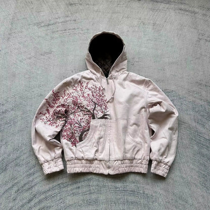 American Street Hip Hop Joker Fur Collar Zipper Hoodie Women Harajuku Y2K New Fashion Vintage Sweatshirt Unisex Punk Warm Hoodie