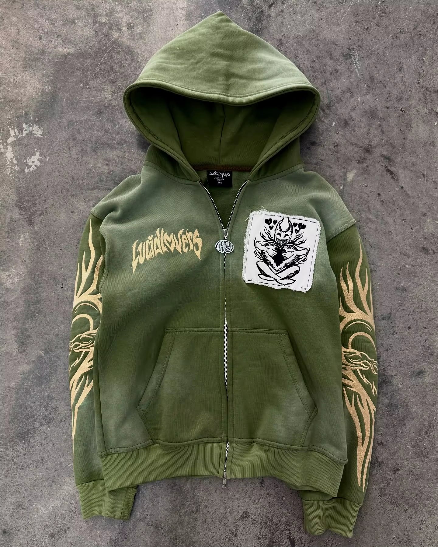American Street Hip Hop Joker Fur Collar Zipper Hoodie Women Harajuku Y2K New Fashion Vintage Sweatshirt Unisex Punk Warm Hoodie